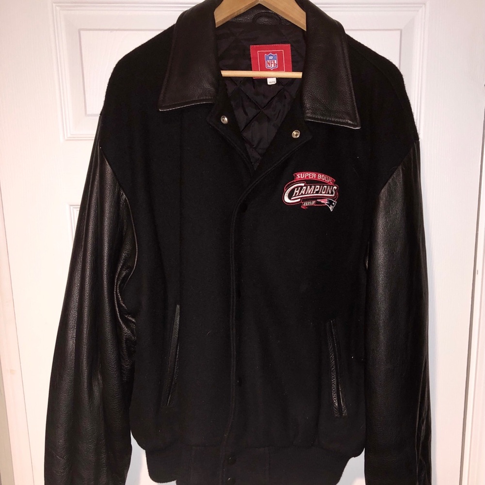 Super Bowl XXXVIII leather bomber jacket